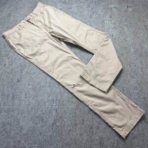 Mountain Khakis Jackson Pants Men 34 x 32 Beige Stretch Slim Fit Tapered 21828